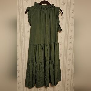 Elegant Green Sleeveless Dress XL/1X